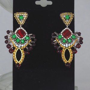 Small beaded earrings handmade